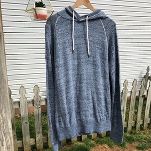 Blue marled sweater hoodie
